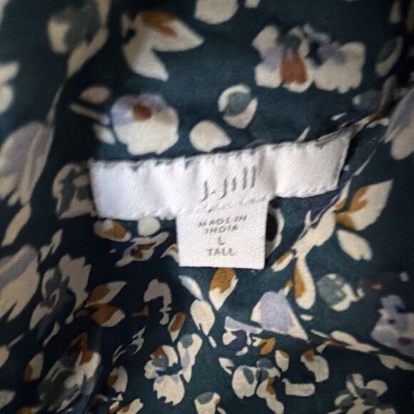 Fishermancore Dark Academia Preppy J. Jill Plaid Shirt Dress Tartan Pockets L - Picture 8 of 10